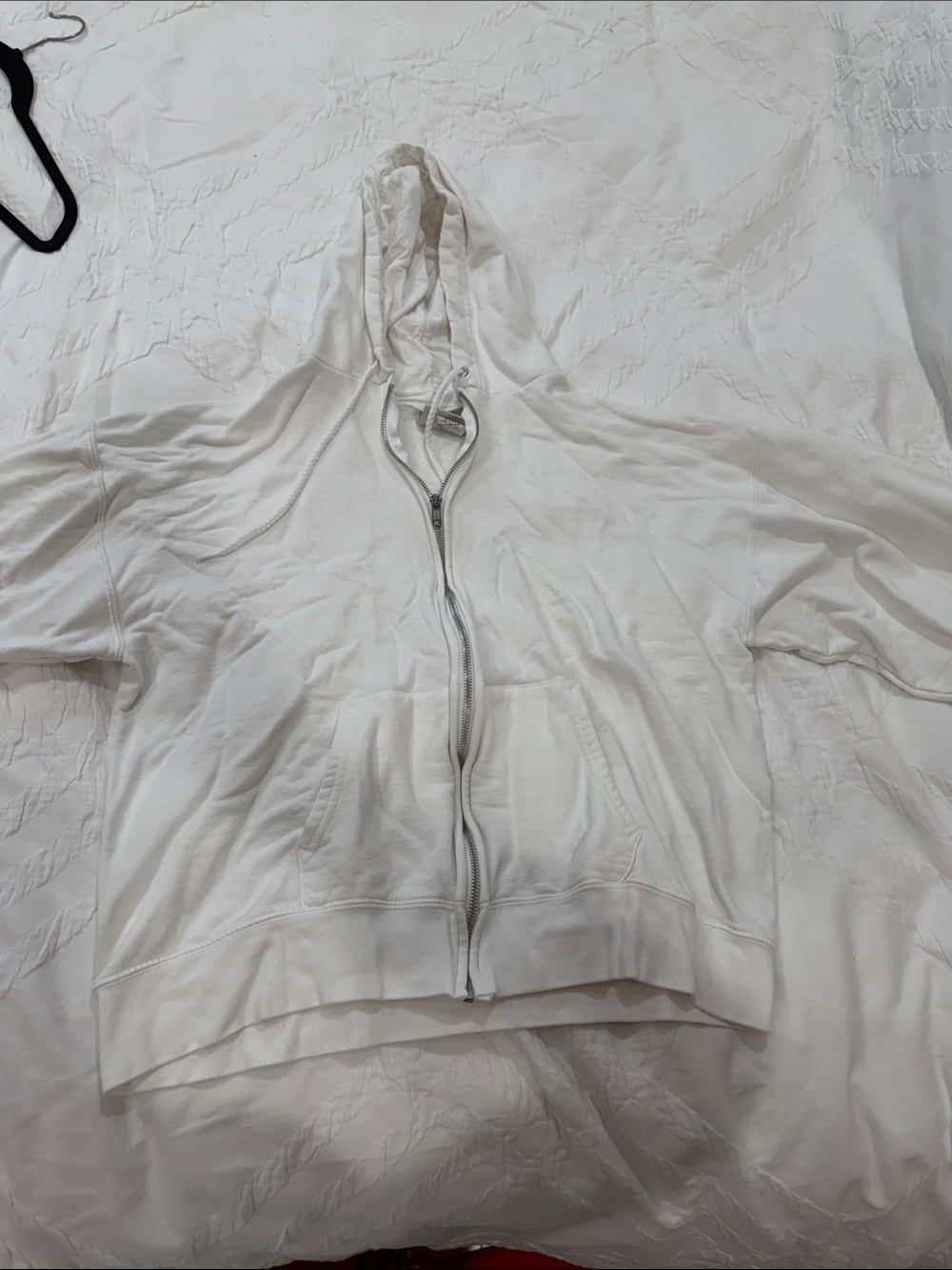 Hanes Off-White Full-Zip Hoodie